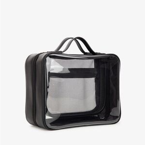CALPAK - Large Clear Cosmetics Case in Black